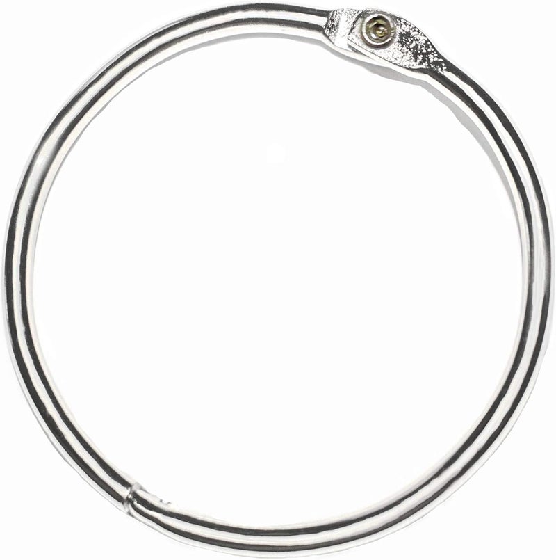 YOBZUO 1.5 Inch (40 Pack) Book Binder Rings, Office Loose Leaf, Nickel Plated Steel, Keychain Key Ring, Metal Book, Silver - Image 1